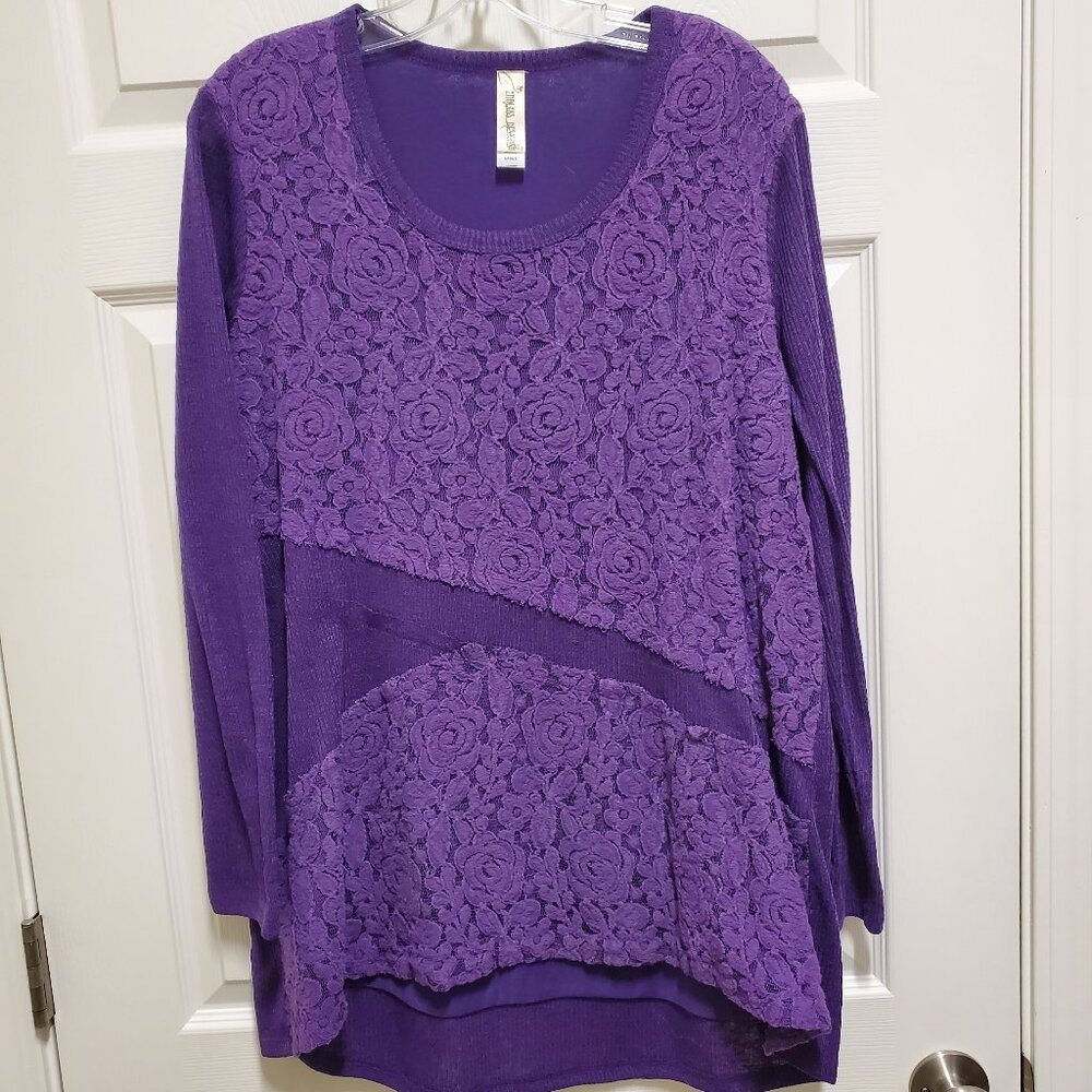 Purple Lacy Lined Tunic